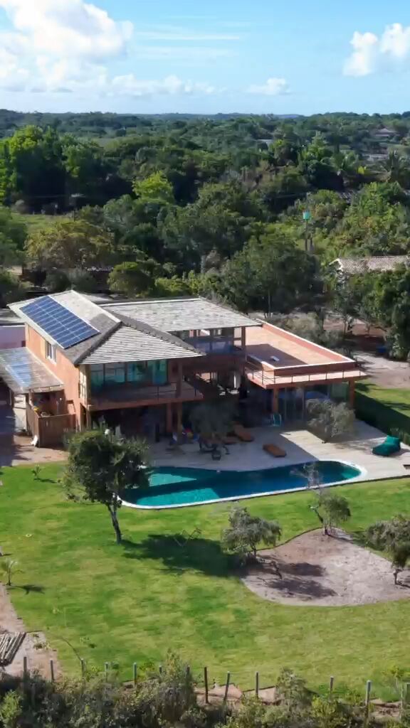 Vista aérea da Casa Acayu em Trancoso